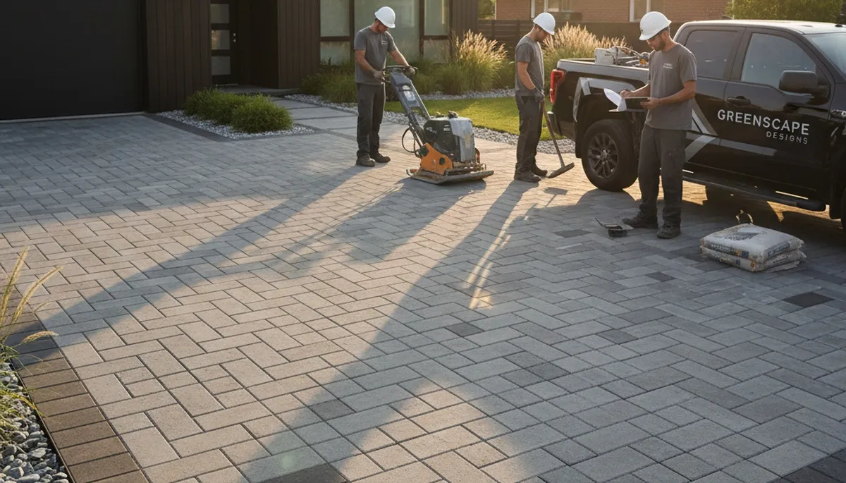 Professional driveway paver installation by Chop Chop Landscaping in Sarasota, FL