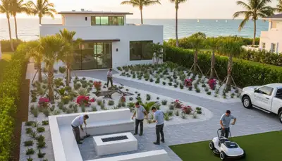 Landscaping service in Sarasota, FL for residential lawn care and landscape maintenance
