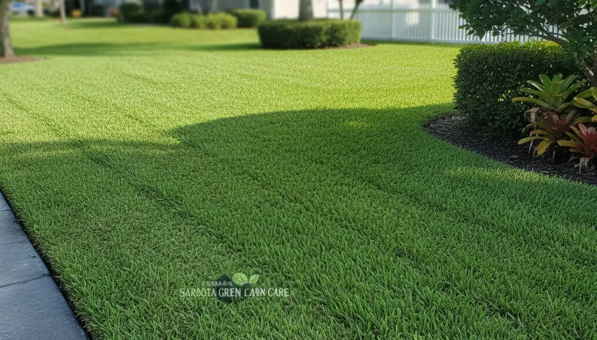 Lush, well-maintained residential lawn showcasing professional lawn care results in Sarasota, FL